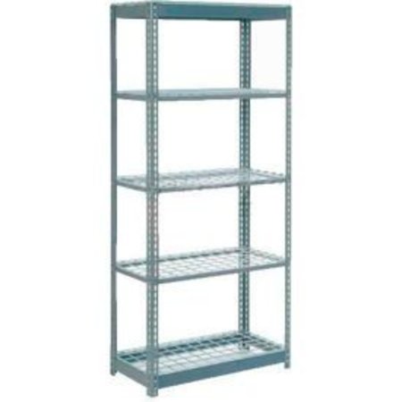 GLOBAL EQUIPMENT Heavy Duty Shelving 36"W x 24"D x 60"H With 5 Shelves - Wire Deck - Gray 717170